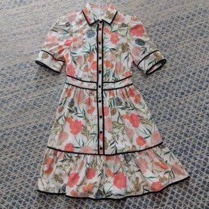 kate spade white with contrasting flowers blossom